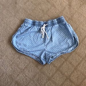 Forever 21 polka dot denim shorts